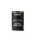 Olives vertes à la farce de saumon, citron, aneth
