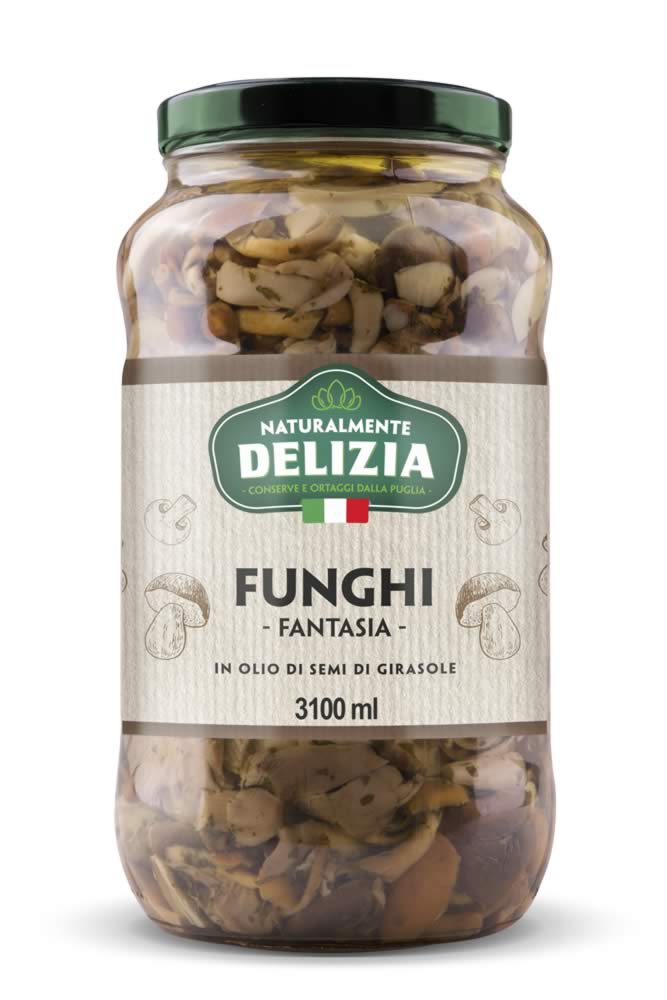 Mélange de champignons marinés