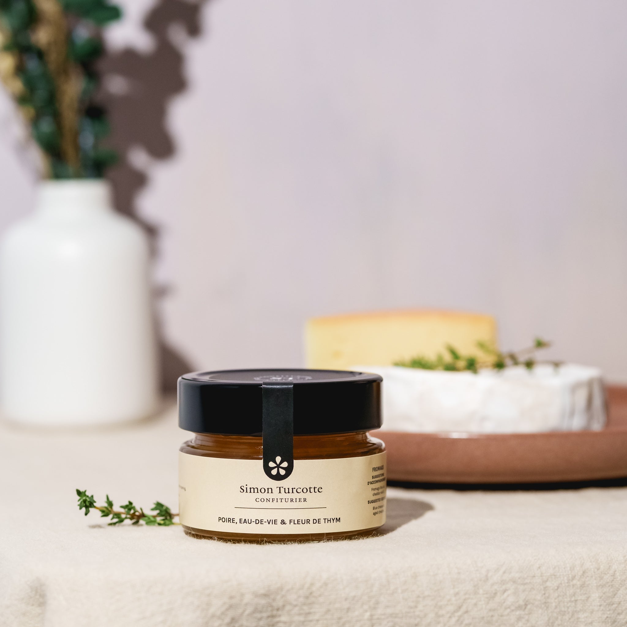 Confiture à fromage - Poire, eau-de-vie, fleur de thym