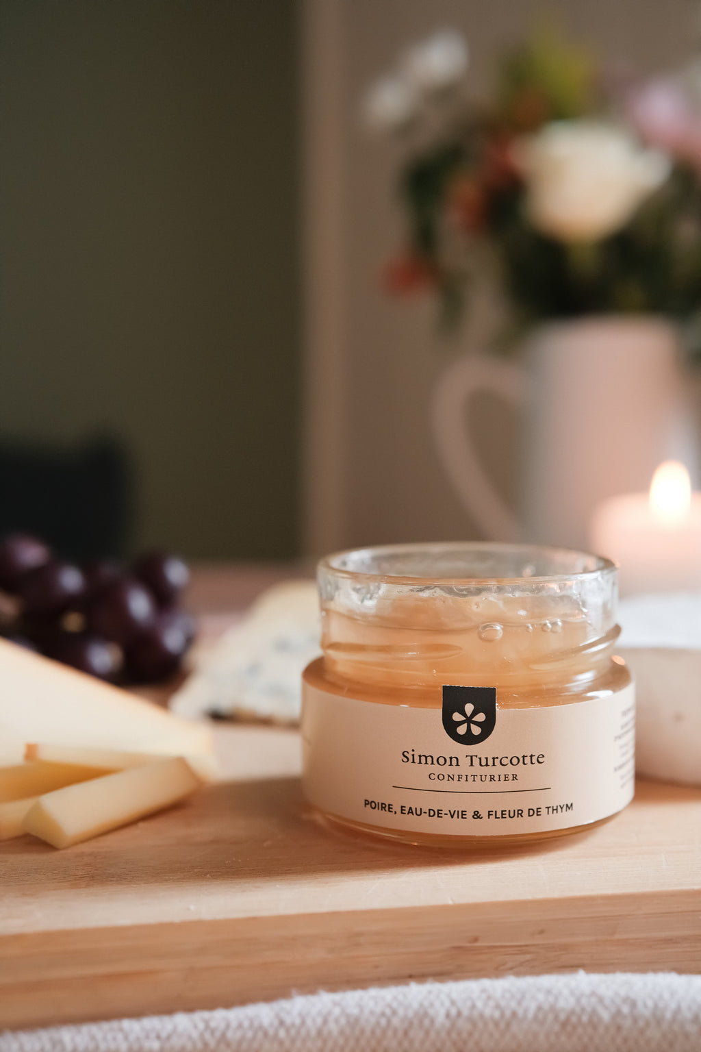 Confiture à fromage - Poire, eau-de-vie, fleur de thym