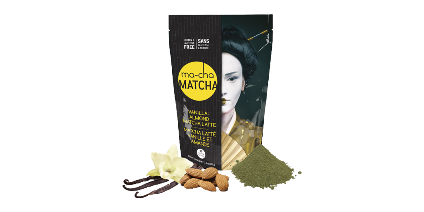 Matcha latté saveur amande vanille