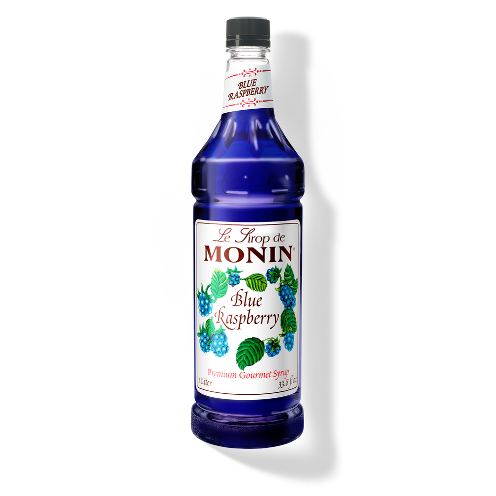 Sirop Monin à la framboise bleue