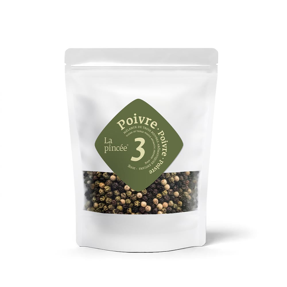 Mélange de 3 poivres aromatiques entiers
