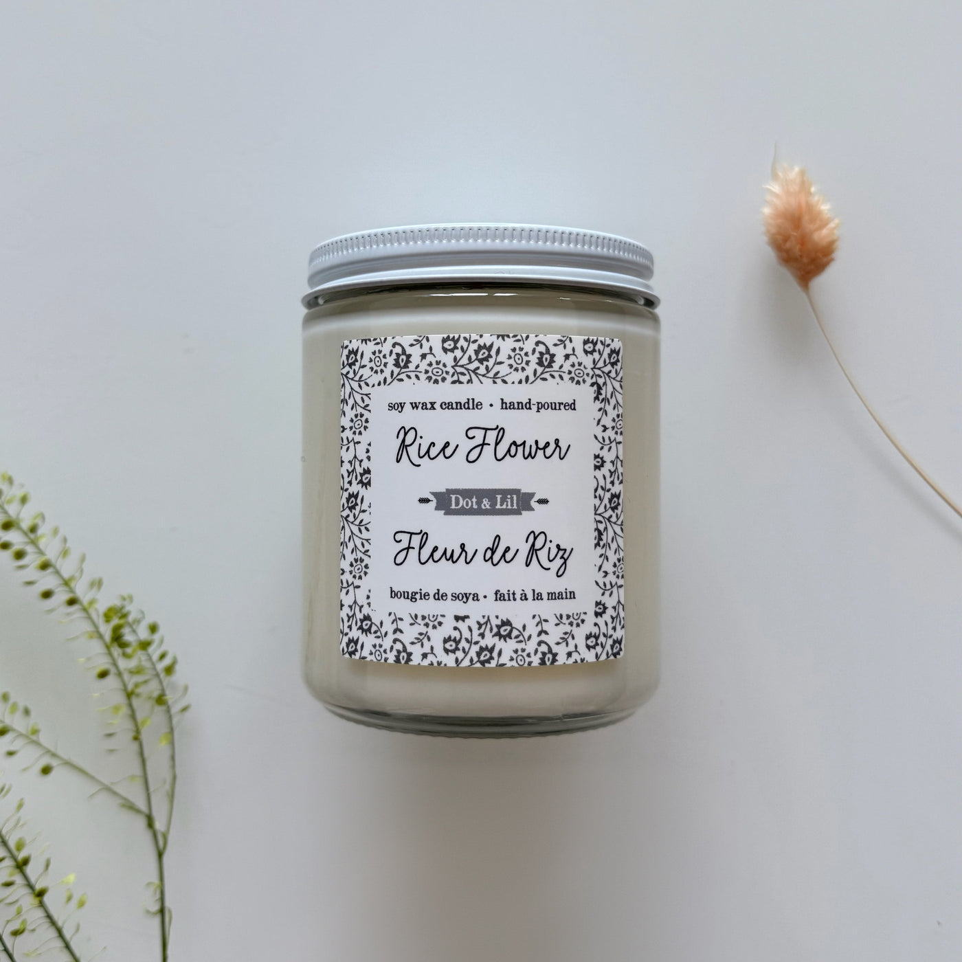Bougie fleur de riz