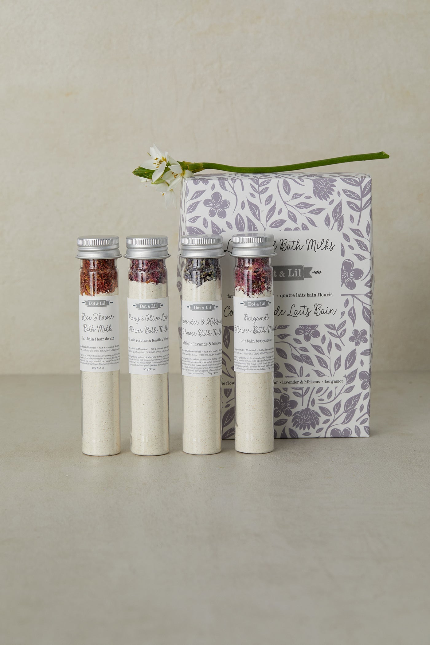 Coffret collection de lait bain