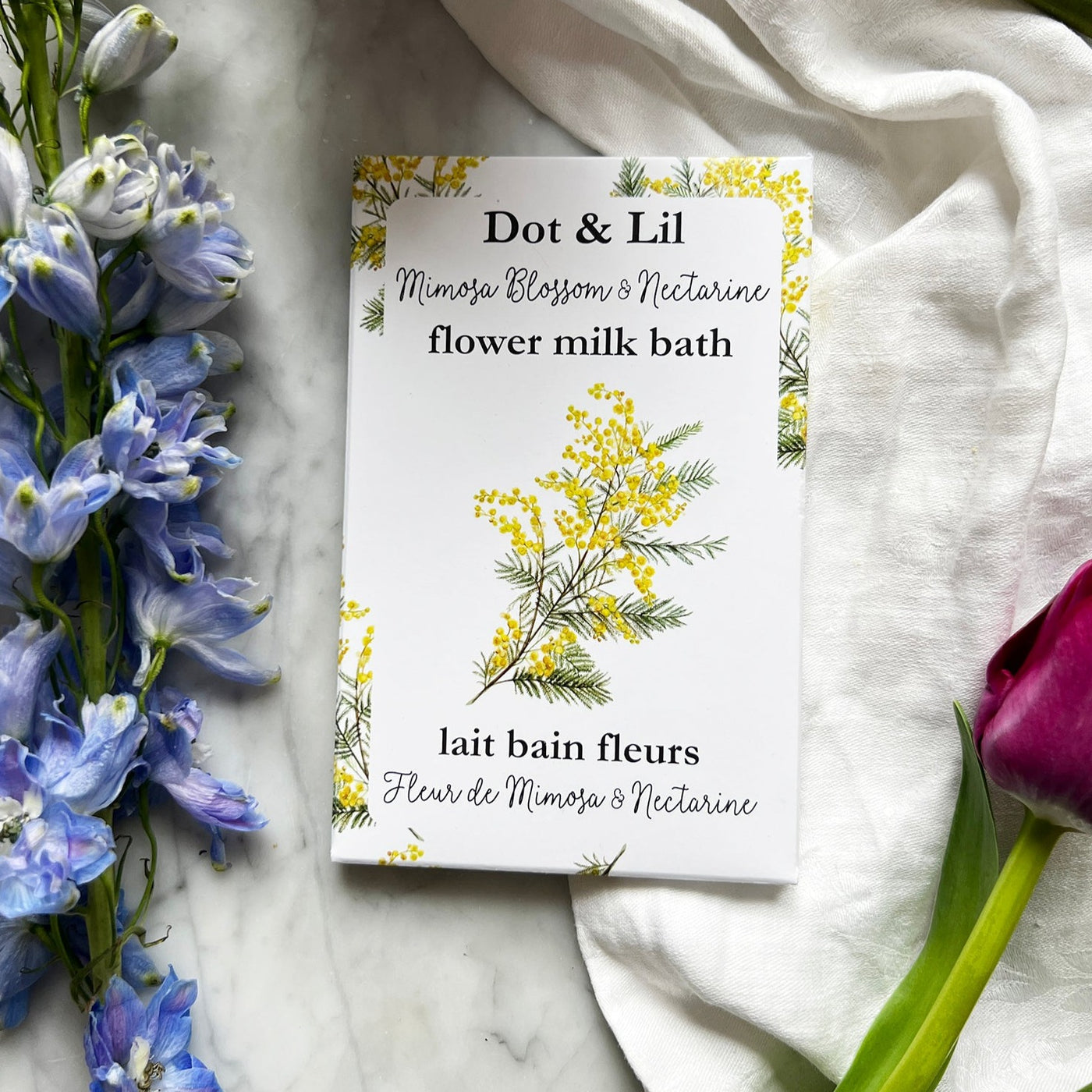 Lait de bain au fleur de mimosa & nectarine