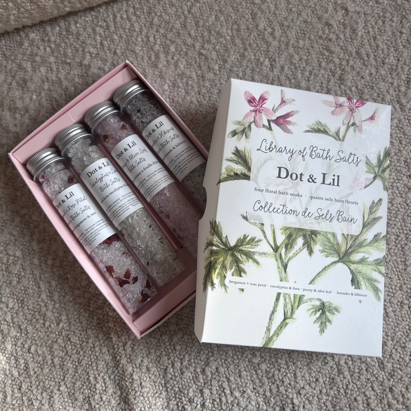 Coffret collection de sels de bain