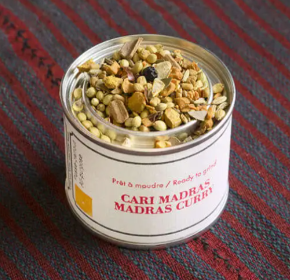 Cari de Madras, Épices de Cru