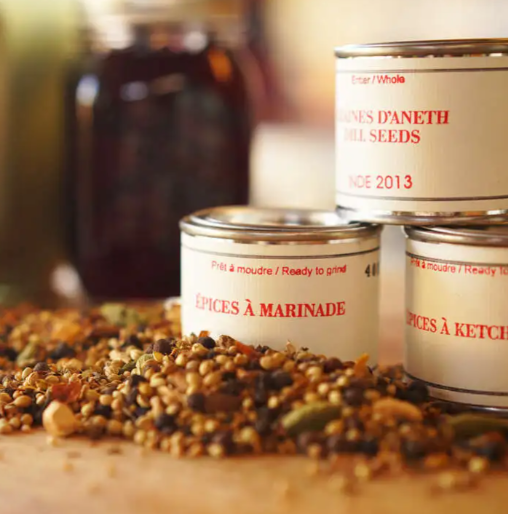 Épices à marinades, Épices de Cru