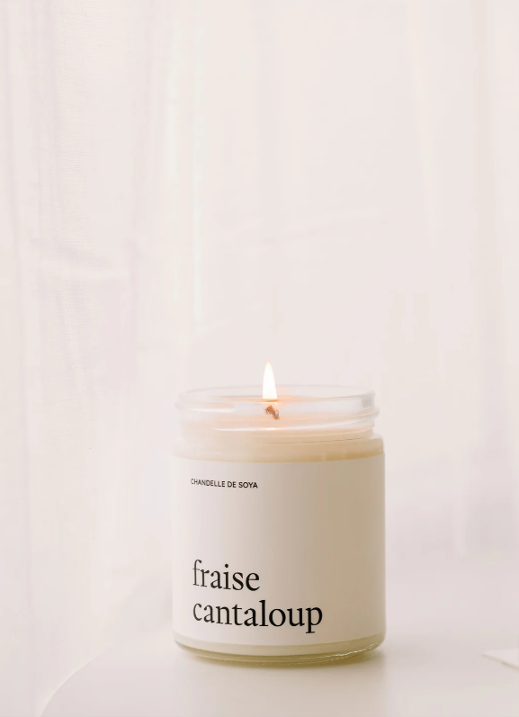 Chandelle de soya - Fraise cantaloup