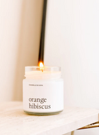 Chandelle de soya - Orange et hibiscus
