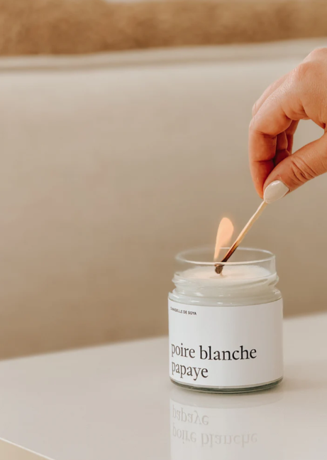 Chandelle de soya - Poire blanche papaye