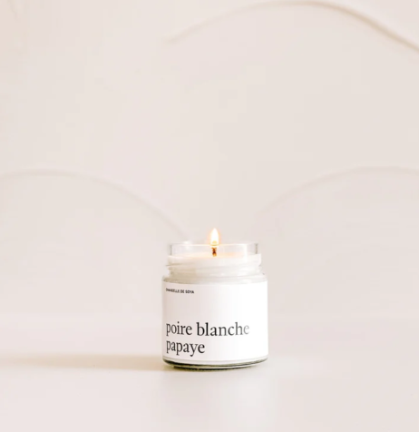 Chandelle de soya - Poire blanche papaye