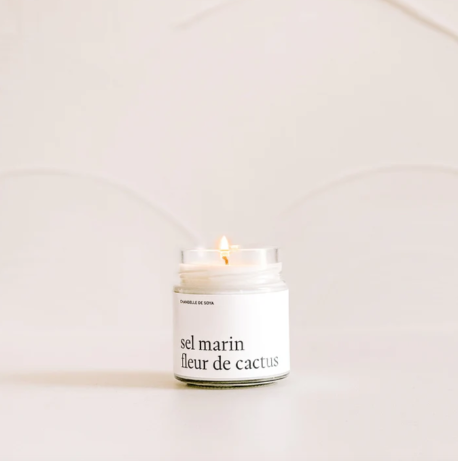 Chandelle de soya - Sel marin fleur de cactus