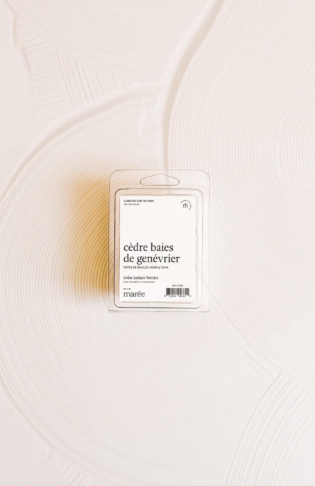 Cubes de cire de soya  - Cèdre baies de genévrier