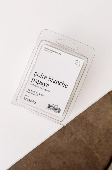 Cubes de cire de soya  - Poire blanche papaye