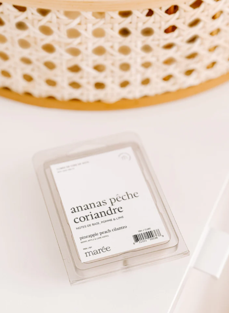 Cubes de cire de soya  - Ananas, pêche et coriandre
