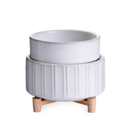 Diffuseur de cire 2 en 1 - Céramique et bois