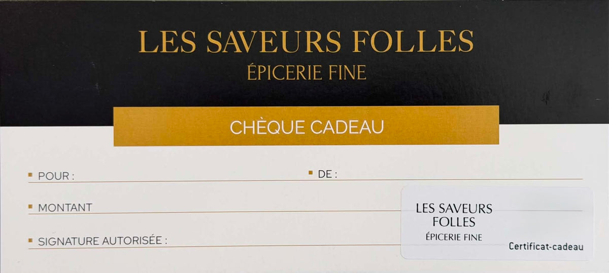 Carte cadeau Les Saveurs Folles