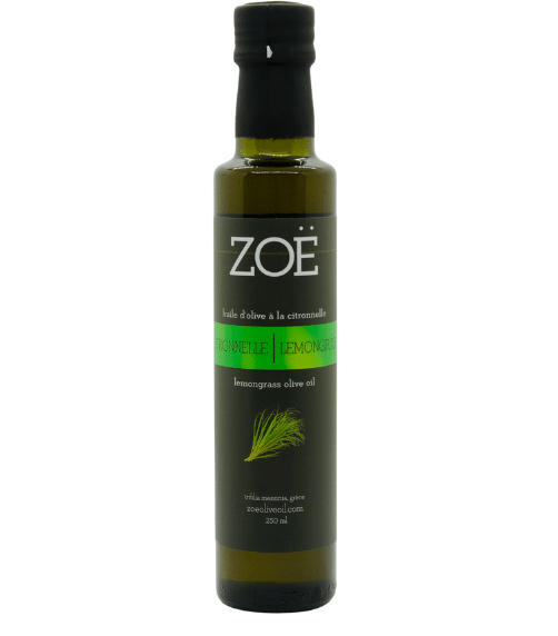 Huile d'olive Zoe infusée à la citronnelle