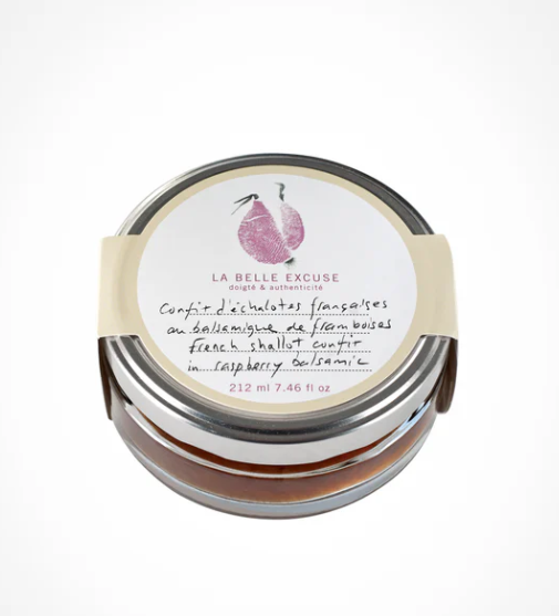Confit d’échalotes françaises au balsamique de framboises