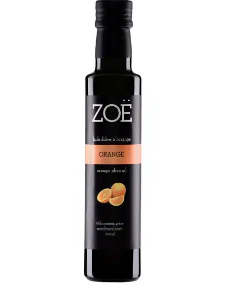 Huile d'olive Zoe infusée à l'orange