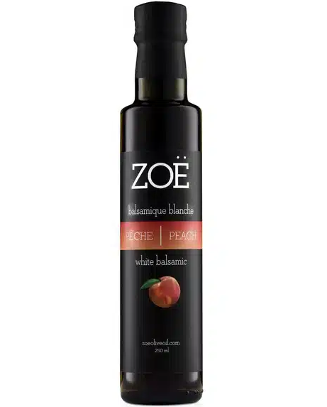 Vinaigre balsamique blanc Zoe infusé à la pêche