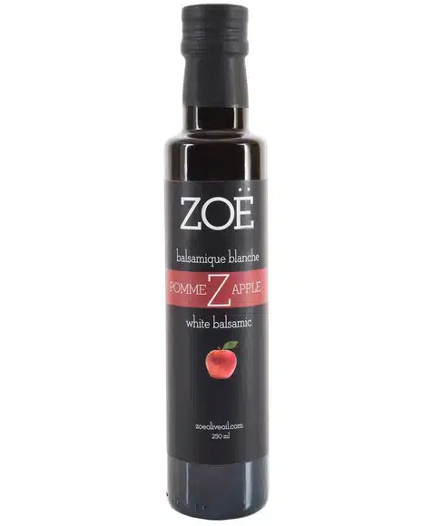 Vinaigre balsamique blanc Zoe infusé à la pomme