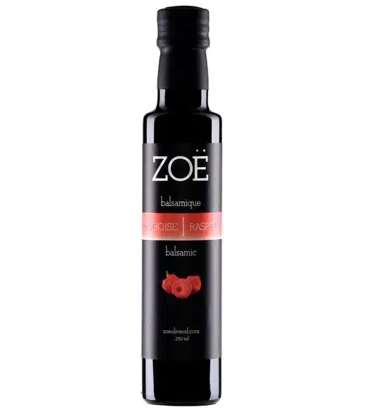 Vinaigre balsamique blanc Zoe infusé à la framboise