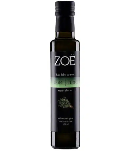 Huile d'olive Zoe infusée au thym